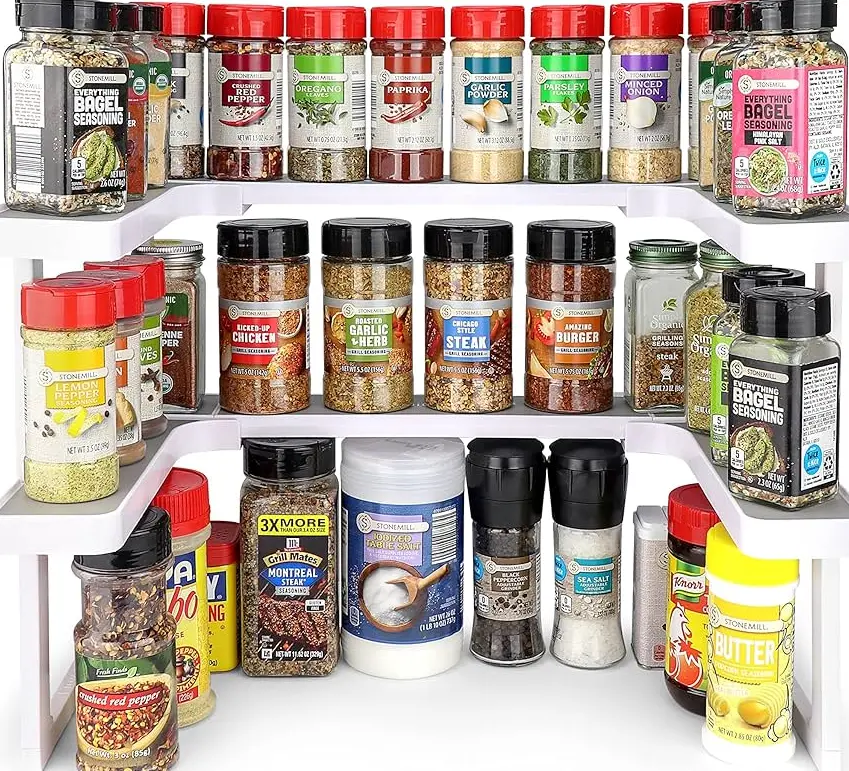 spices in a spice rack